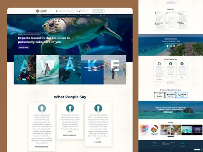 Travel Website + Online booking maldives sandy galabada travel ux webdesign website