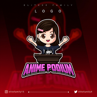 LOGO GIRL 3d animation badges branding design discord emotes esport logo graphic design illustration logo logo design logo designer logo ideas logo maker motion graphics streamer streaming twitch ui