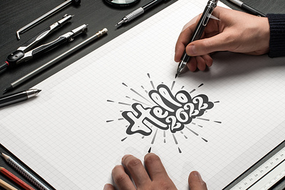 WELCOME 2022... branding custom lettering design flat logo graphic design hand drawn hand lettering illustration lettering logo logo design logodesign motion graphics new year signature typography ui vector