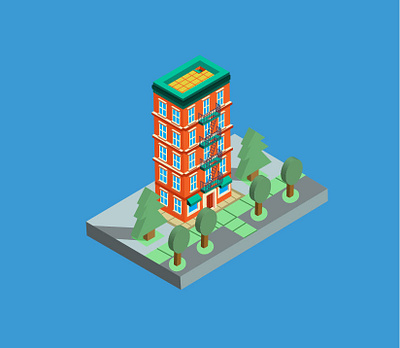 New York house 3d buildings illustration vect vector