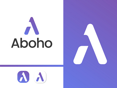 Aboho a branding corporate design gradient graphic design lettermark logo logo design logo designer logo inspiration logocreator logomaker minimal professional startup trendy ui youth