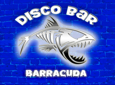 Signboard Disco Bar 3d blue design disco bar effects lights photoshop wall