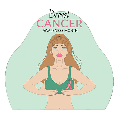 Breast Cancer Awareness Month female graphic design