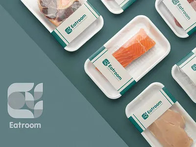Eatroom - logo for grocery store with home delivery brand designer brand identity branding custom logo graphic design grocery id identity illustrator logo logo designer package style ui vector vector design
