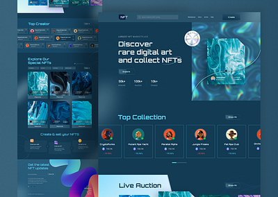 NFT Landing page agency bitcoin blockchain business cryptocurrency design ethereum figma health medical nft nft artist nft collector nft marketplace ui user experience user interface