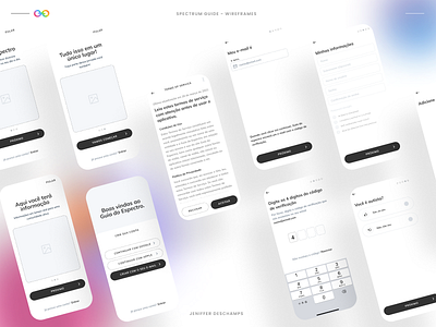 Spectrum Guide - Wireframes design ui ux wireframe