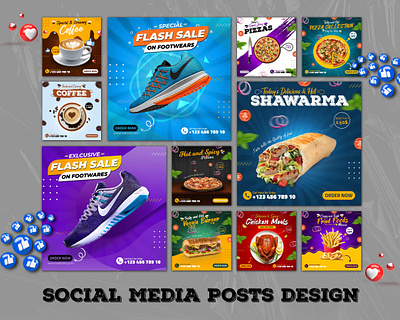 Social Media Post Design Collection (I) branding creative design design illustration vector