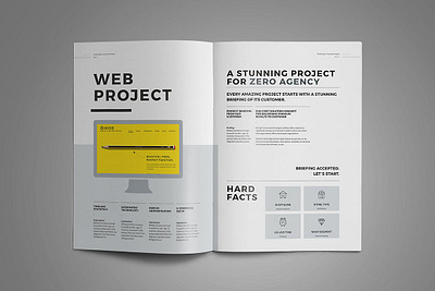 Proposal Template a4 agency brand branding brief brochure business clean corporate creative design editorial editorial design identity indesign layout magazine print proposal template