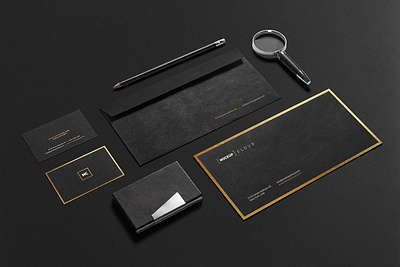 Premium Stationery Branding Mockup black brand brand stationery branding business card corporate corporate identity documents foil identity logo design luxury mockup photo premium presentation professional psd showcase stationery