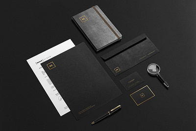 Premium Stationery Branding Mockup black brand brand stationery branding business card corporate identity documents foil identity logo design luxury mockup photo premium presentation professional psd showcase simple stationery