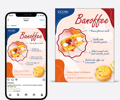 Instagram Ad Design concept for 'Banoffee' vehicle wrap