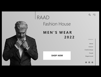 Fashion landing page design fashion fashion landing page fashion website landing page men men fashion top design ui uiux ux web design website