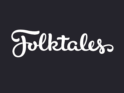 Folktales (lettering) black letters script tales write