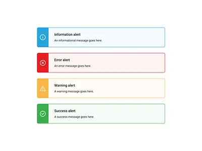 Alerts alert design system error figma component information message success ui ux warning web design