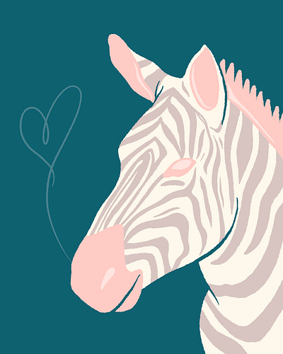 Zebra illustration procreate zebra