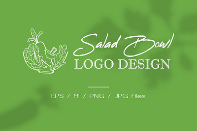 Salad Bowl Food Logo Design Template alcohol drinks brand identity