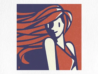 Woman graphic design illustration
