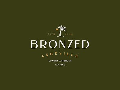 Unused Logo Design for Bronzed Asheville beauty brand identity branding design illustration logo salon typography vector