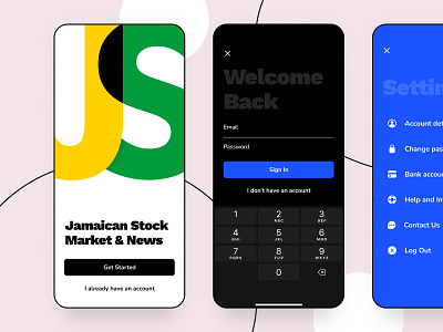 JStock app Sign In Flow app app design app designer ios ios app ios app designer iphone log in login mobile mobile app mobile app design mobile app designer mobile designer sign in sign up start screens ui welcome