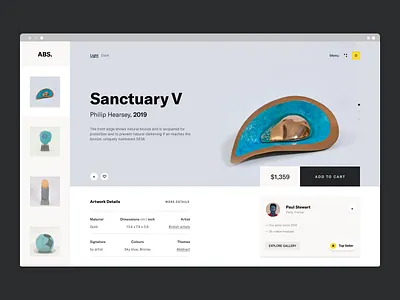 ABS. animation app colors design ecommerce minimal mobile motion graphics sculpture ui ux