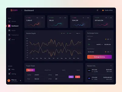 Blockchain Dark Dashboard Design. blockchain blockchain dashboard crypto dashboard crypto landing page crypto wallet cryptocurrency dark dashboard dashboard dashboard design dashboard ui graphic design homepage landing page marketplace nft dashboard uiux web application web design website website dashbaord