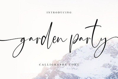 Garden Party - Calligraphy Font 3d a angela animation branding calligrapyh design font font handwritten graphic design illustration lettering logo