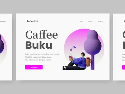 Landing Page: Caffee Buku branding design graphic design ui