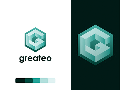 Greateo Logo Design 3d logo brand identity branding brandmark business logo g letter graphic design hexa icon letermark logo logo design logo guideline logomark logos logotype motion graphics symbol usa vector art