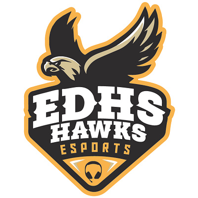 EDHS Hawks Esports graphic design illustration logo