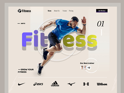 Gym: Fitness website design design home page landing landing page landingpage ui web web page webdesign website website design