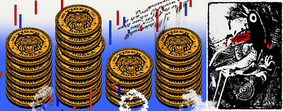 까치와 호랑이 코인(Magpie and Tiger coins) design graphic design illustration
