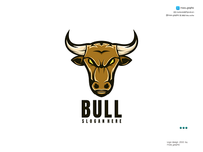 Bull mascot Logo branding design icon illustration logo logo design logotype vector