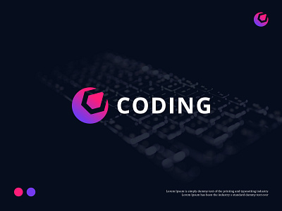 C letter Coding Modern Logo design. app logo awesome logo business logo c letter logo coding logo communication logo computer creative logo design gradient logo icon internet logo minimalist logo modern logo network logo round logo symbol logo tech logo technology logo