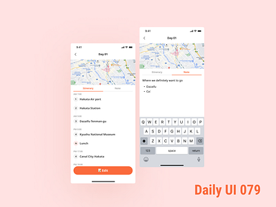 Daily UI 079 Itinerary 079 daily ui dailyuichallenge itinerary ui