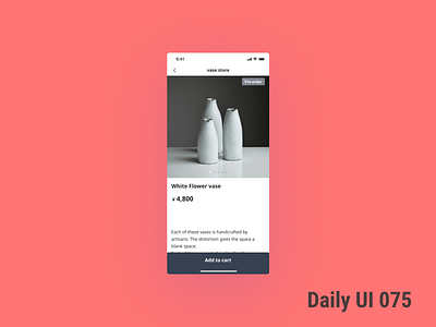 Daily UI 075 Pre-Order 075 app dailyuichallenge pre order ui