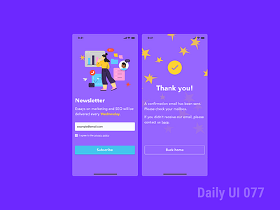 Daily UI 077 Thank You 077 app daily ui dailyuichallenge thank you ui