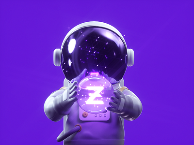 Zetanaut 3d 3dicon 3dmodel astronaut branding c4d character design illustration