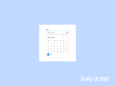 Daily UI 080 Date Picker 080 daily ui dailyuichallenge date picker ui