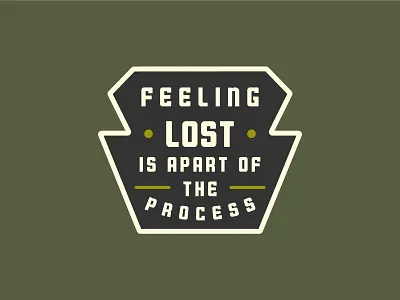 Feeling Lost is Normal badge badge design branding cream creative design iconography illustration journey logo lost type lock up typography ui