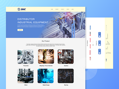 SMC Website Redesign - Distributor Company adobexd blue companydesign distributor industry landingpage pneumatic ui uidesign uiuxdesign ux uxdesign websitedesign