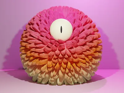 Furloo Monster 3d blender fur monster nft