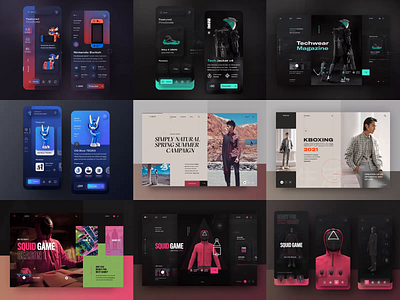 My top 9 of 2021 - Dawid Tomczyk 3d 3danimation animation clean darmode ecommerce fashion gameui interaction modern neumorphic principleformac typography ui uiux ux uxdesign