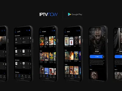 IPTVNow app android app design tv ui uiux website