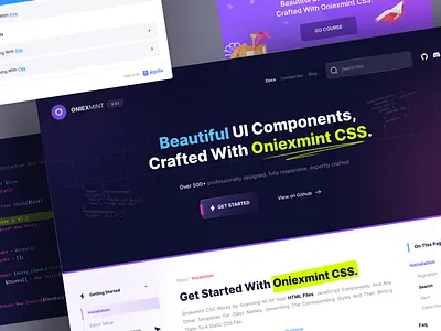 Oniexmint Landing Page😍 course creative css design editor home html java landing landingpage trend ui uidesign uiux web website