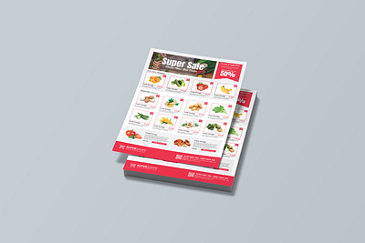 Supermarket Flyer ads banner branding design flyer graphic design grocery illustrator photoshop print print design sales flyer supermarket supermarket flyer supermarket flyer template template