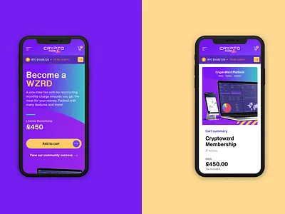 CryptoWzrd - Membership Page design mobile responsive ui