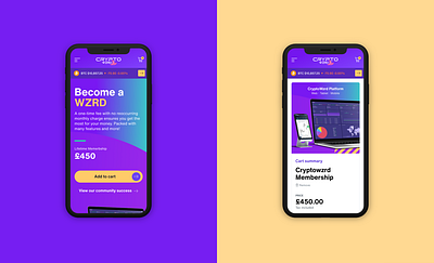 CryptoWzrd - Membership Page design mobile responsive ui