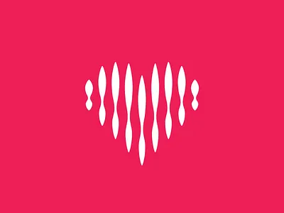 Heart + Beat logo Design branding design logo logo design logos logotype mark