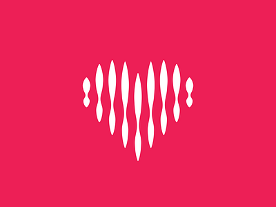 Heart + Beat logo Design branding design logo logo design logos logotype mark
