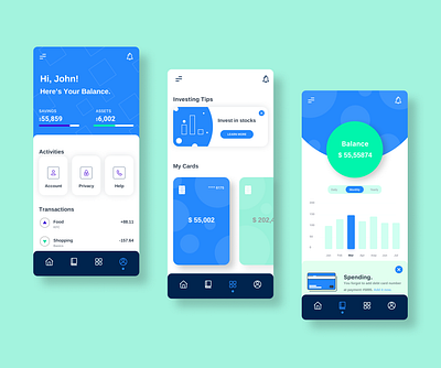 invest app mobile UI bank branding design illustration invest mobile mobileui typography ui uiux ux webdesign